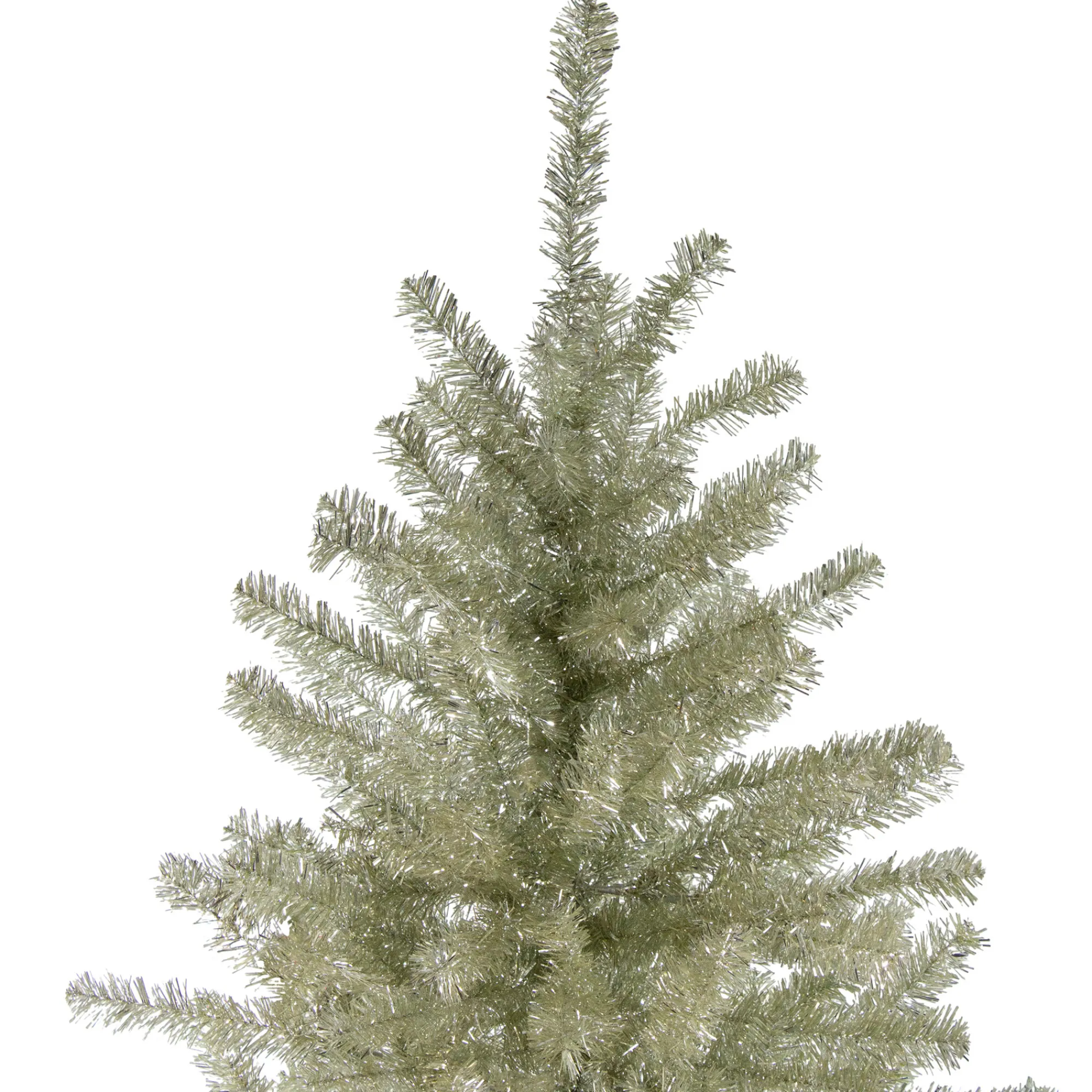 Northlight Unlit-6' Unlit Medium Platinum Tinsel Artificial Christmas Tree