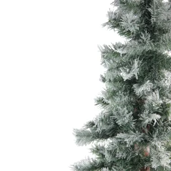 Allstate Unlit-7' Unlit Slim Frosted And Glittered Woodland Alpine Artificial Christmas Tree