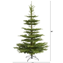 Nearly Natural Unlit-7.5' Washington Spruce Artificial Christmas Tree, Unlit