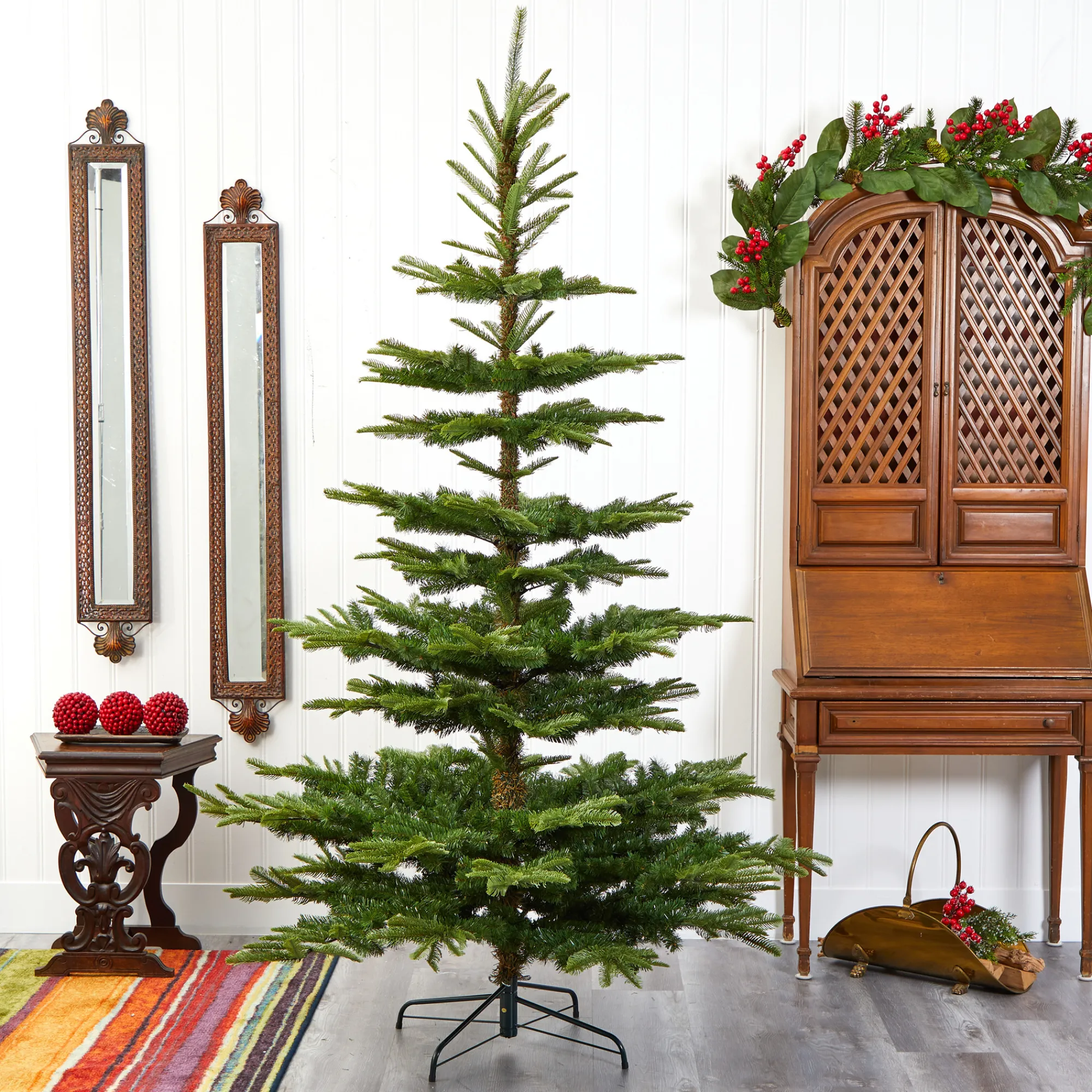 Nearly Natural Unlit-7.5' Washington Spruce Artificial Christmas Tree, Unlit