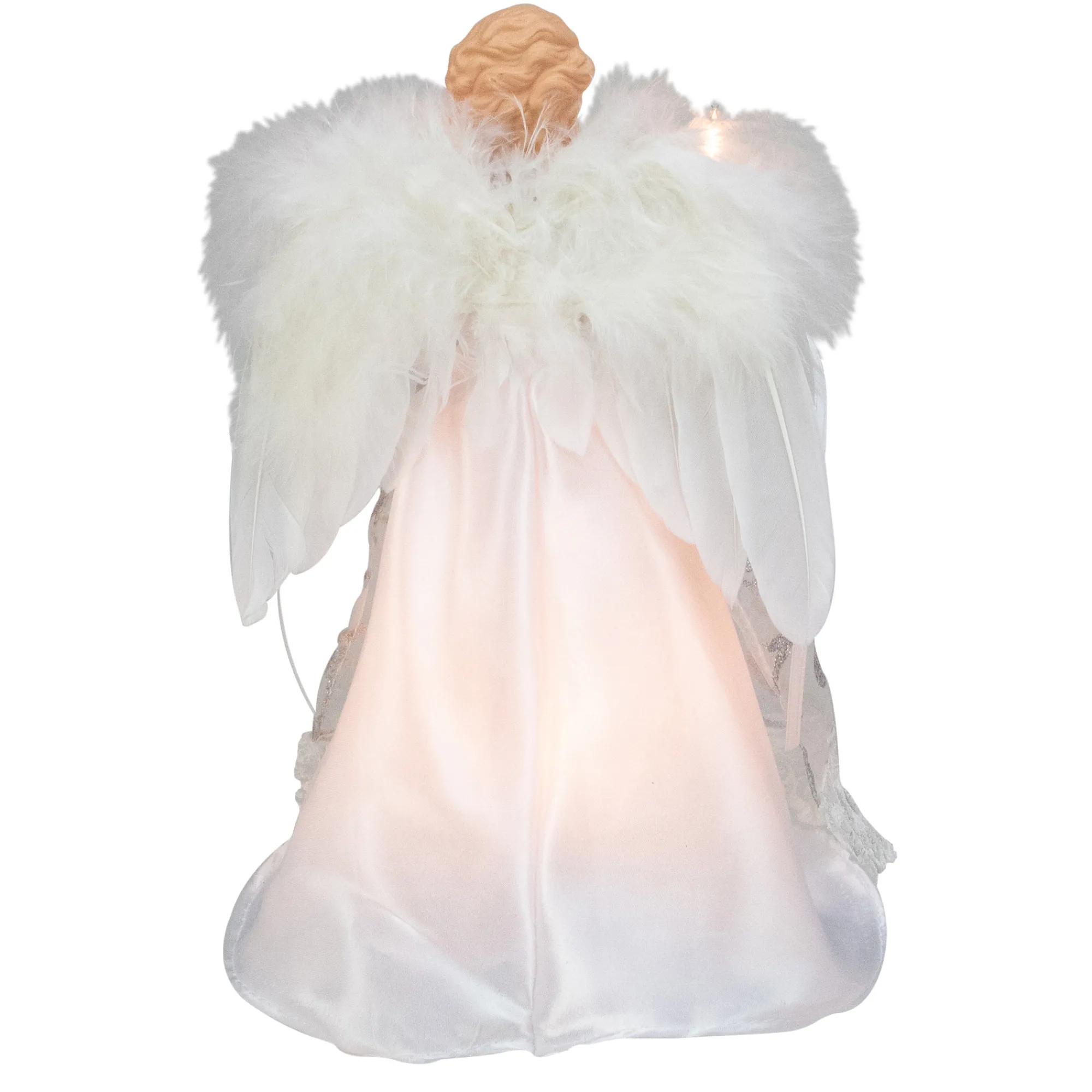Kurt Adler Angels-9" White And Silver Elegant Angel Christmas Tree Topper