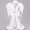 Roman Angels-17" White And Silver Sequin Angel Christmas Tree Topper