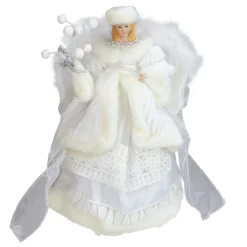 Roman Angels-12" White Angel In A Dress Christmas Tree Topper- Unlit