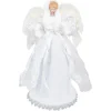 Northlight Angels-14" White Angel With Lighted Wings Christmas Tree Topper