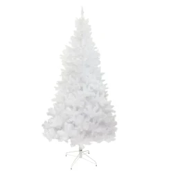 Northlight Unlit-9.5' White Full Glimmer Iridescent Spruce Artificial Christmas Tree - Unlit