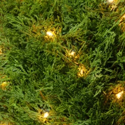 CC Christmas Decor Spiral-5' X 11" Pre-Lit Potted Upright Juniper Spiral Artificial Christmas Tree – Clear Lights