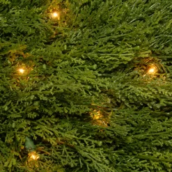 CC Christmas Decor Spiral-4' X 15" Pre-Lit Potted Upright Juniper Spiral Artificial Christmas Tree – Clear Lights