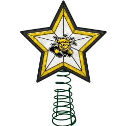 The Memory Company Stars-10" Yellow And Black Star Ncaa Wichita State Shockers Christmas Tree Topper