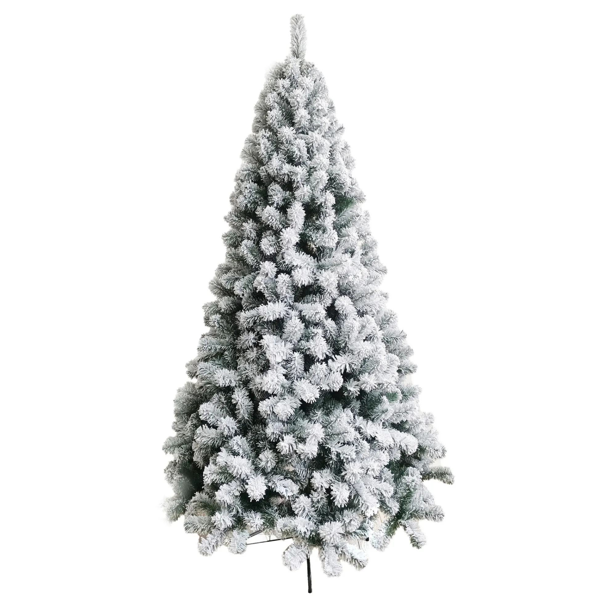 aleko Snowing- Cts8Ft01 Premium Artificial Snow Flocked Fir Holiday Christmas Tree - 8 Foot