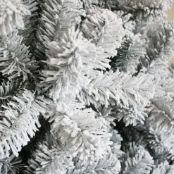 aleko Snowing- Cts8Ft01 Premium Artificial Snow Flocked Fir Holiday Christmas Tree - 8 Foot
