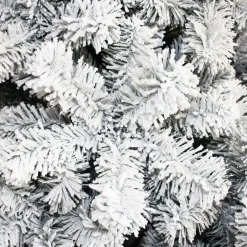 aleko Snowing- Cts7Ft01 Premium Artificial Snow Flocked Fir Holiday Christmas Tree - 7 Foot