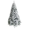 aleko Snowing- Cts6Ft01 Premium Artificial Snow Flocked Fir Holiday Christmas Tree - 6 Foot