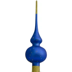 BESTPYSANKY Angels-Angels Admire Jesus Nativity Scene On Blue Christmas Tree Topper 11 Inches