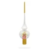 BESTPYSANKY Angels-Baby Angel On White Glass Christmas Tree Topper 11 Inches