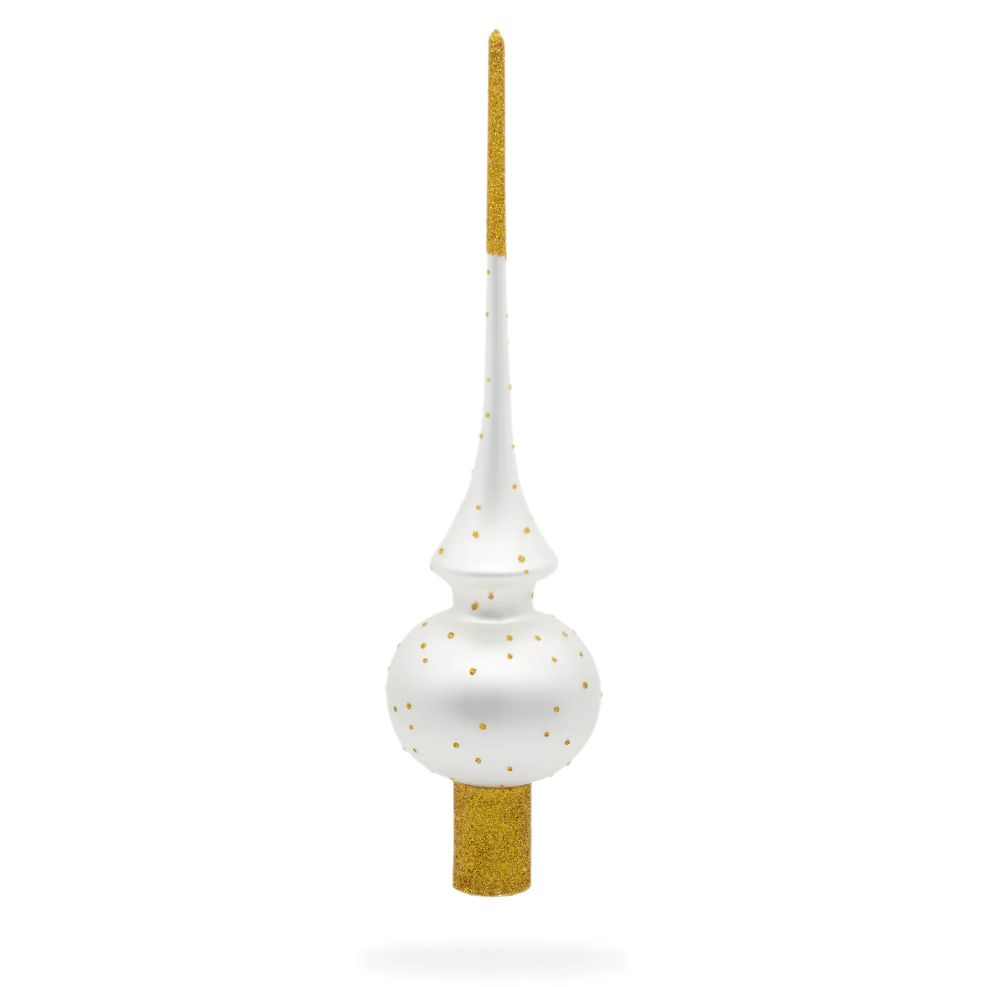 BESTPYSANKY Angels-Baby Angel On White Glass Christmas Tree Topper 11 Inches