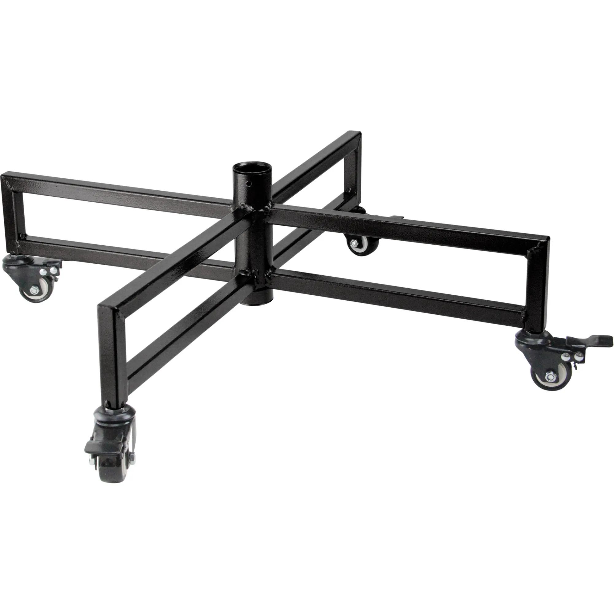 Northlight Artificial Tree Stands-Black Metal Rolling Artificial Christmas Tree Stand - For 6' - 9' Trees