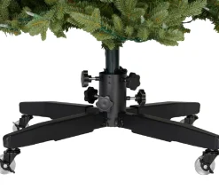 Northlight Artificial Tree Stands-Black Rolling Christmas Tree Stand For 7'-12' Artificial Trees