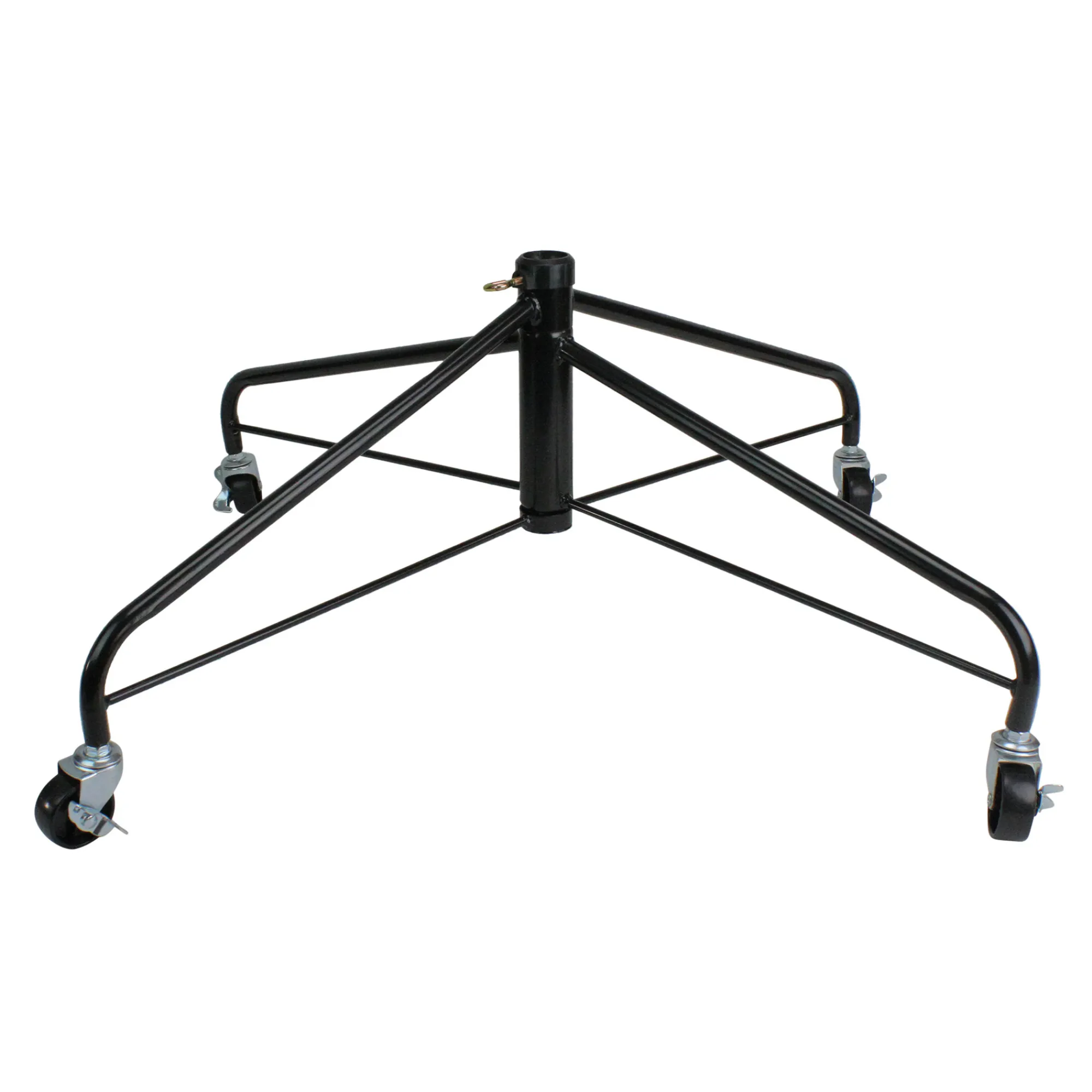 Northlight Artificial Tree Stands-Black Rolling Christmas Tree Stand For 9'-12' Artificial Trees