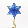 CC Christmas Decor Stars-Blue And Gold Colored Hanukkah Star Led Tree Topper