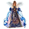 Kurt Adler Finials-Blue With Gold Trim Angel Christmas Tree Topper 12 Inch Ul2228