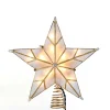 Kurt Adler Finials-Capiz Star With Center Gem Christmas Tree Topper Ul3140 New