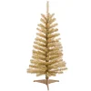 Celebrations Home Unlit-Celebrations 4 Ft. Clear Prelit Gold Tinsel Artificial Tree 70 Lights - Case Of: 1;