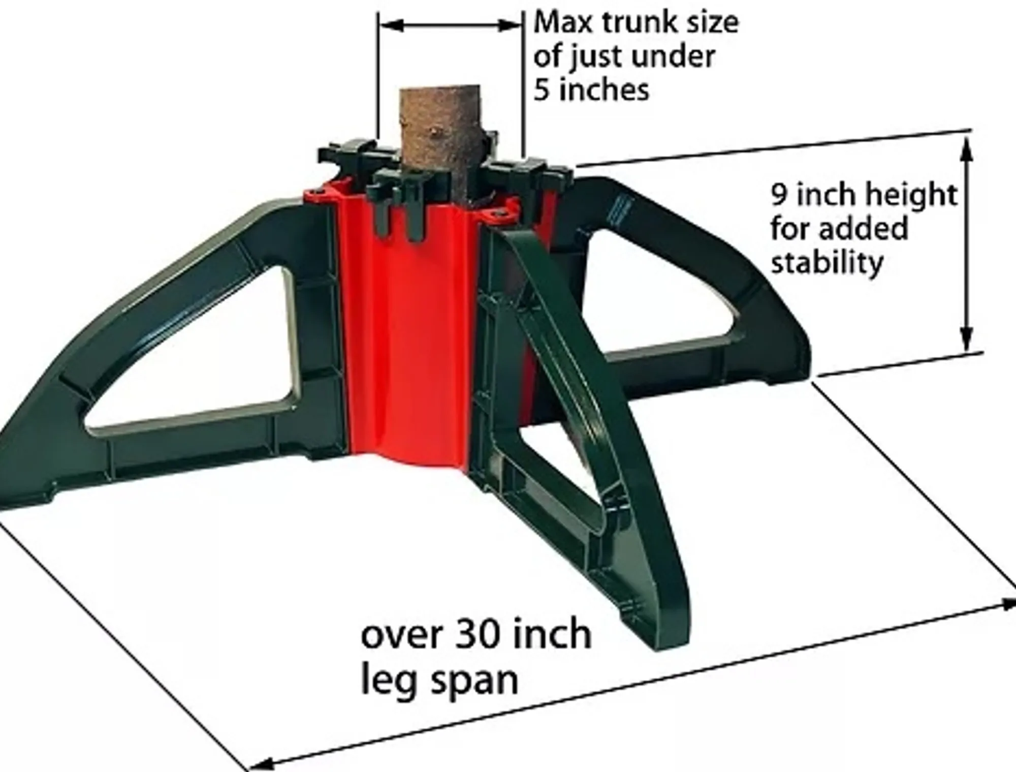 Northlight Real Tree Stands-Christmas Tree Stand With Clamping System - For Real Live Trees Up To 10'