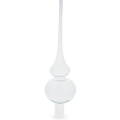 BESTPYSANKY Finials-Clear Glass Christmas Tree Topper 11 Inches