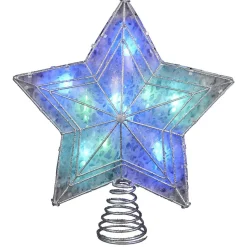 Kurt Adler Finials-Color Changing Led Light Up Star Christmas Tree Topper 12 Inch Decoration Ul4301