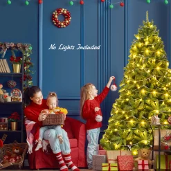 Costway Unlit- 7.5Ft Artificial Christmas Fir Tree 1968 Branch Tips