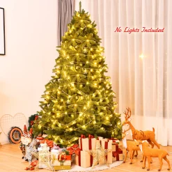 Costway Unlit- 7.5Ft Artificial Christmas Fir Tree 1968 Branch Tips