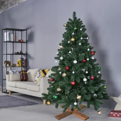 Northlight Artificial Tree Stands-Dark Wood Artificial Christmas Tree Stand - For Trees Up To 7.75Ft Tall