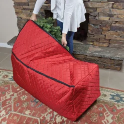 Northlight Tree Storage-Expandable Quilted Rolling Christmas Tree Bag For Trees 9-12Ft
