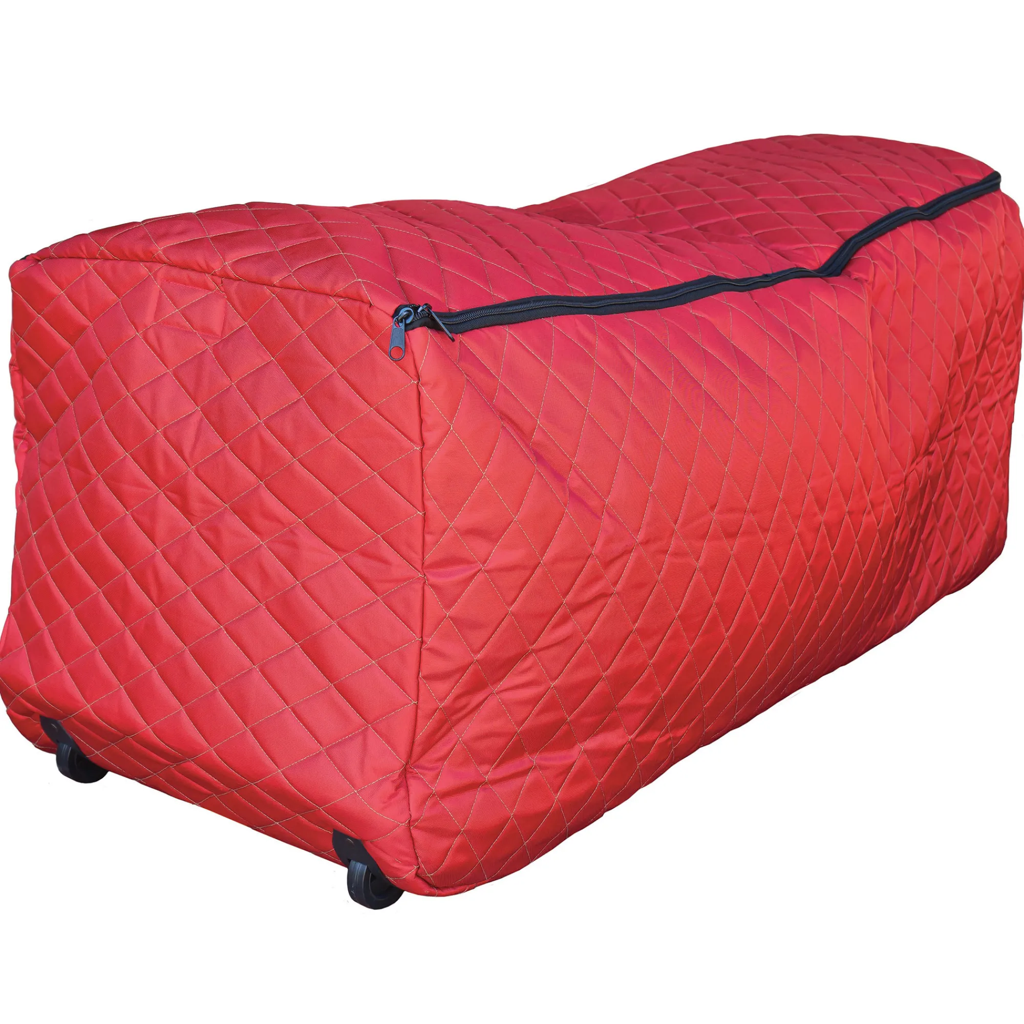 Northlight Tree Storage-Expandable Quilted Rolling Christmas Tree Bag For Trees 6-9Ft