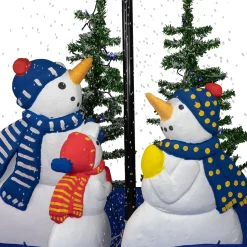 Northlight Snowing-5.5Ft Lighted Musical Snowing Let It Snow Snowmen In Umbrella Base Christmas Decoration