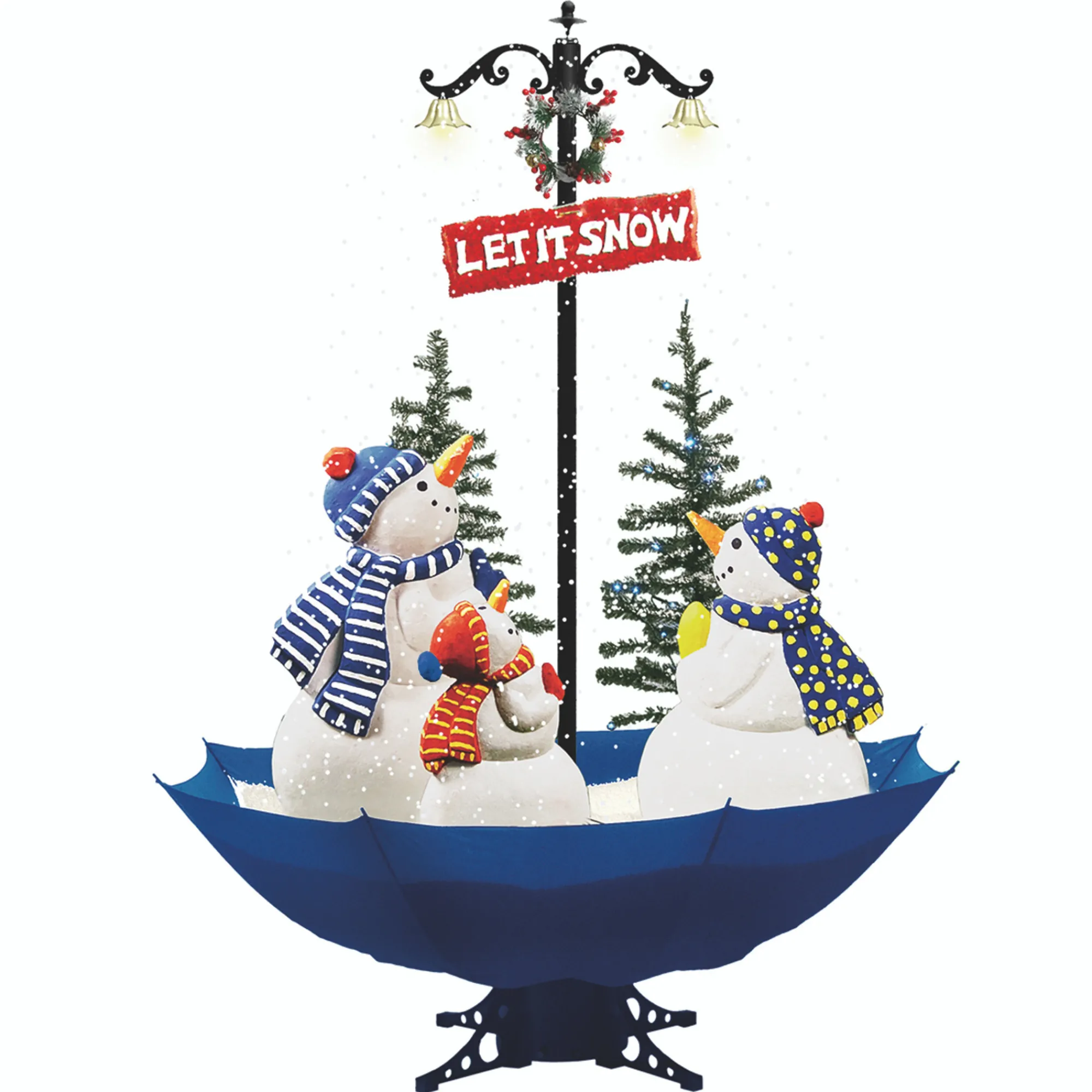 Northlight Snowing-5.5Ft Lighted Musical Snowing Let It Snow Snowmen In Umbrella Base Christmas Decoration