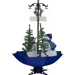 Northlight Snowing-5.5Ft Lighted Musical Snowing Let It Snow Snowmen In Umbrella Base Christmas Decoration