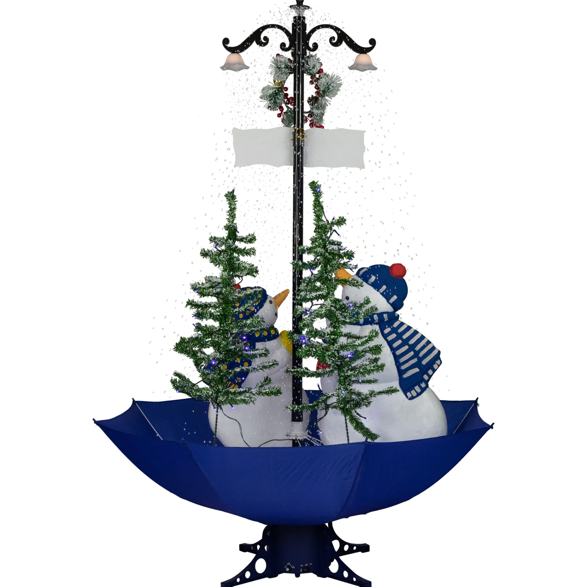 Northlight Snowing-5.5Ft Lighted Musical Snowing Let It Snow Snowmen In Umbrella Base Christmas Decoration
