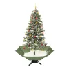 Northlight Snowing-6Ft Lighted Musical Snowing Artificial Christmas Tree - Blue Led Lights
