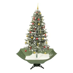 Northlight Snowing-6Ft Lighted Musical Snowing Artificial Christmas Tree - Blue Led Lights