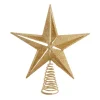Kurt Adler Finials-Gold Glitter Star Christmas Tree Topper 11 Inch H9143