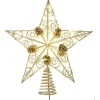 Kurt Adler Finials-Gold Star 30 Fairy Light Christmas Tree Topper 11.5 Inch Ad2801