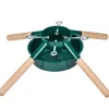 Northlight Real Tree Stands-Green Metal And Wood Live Christmas Tree Stand - For Trees Up To 7Ft Tall