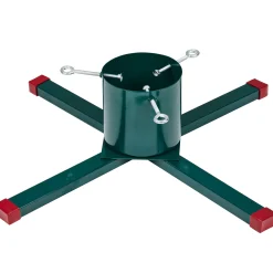 Northlight Real Tree Stands-Green Metal Live Christmas Tree Stand - For Trees Up To 9Ft Tall