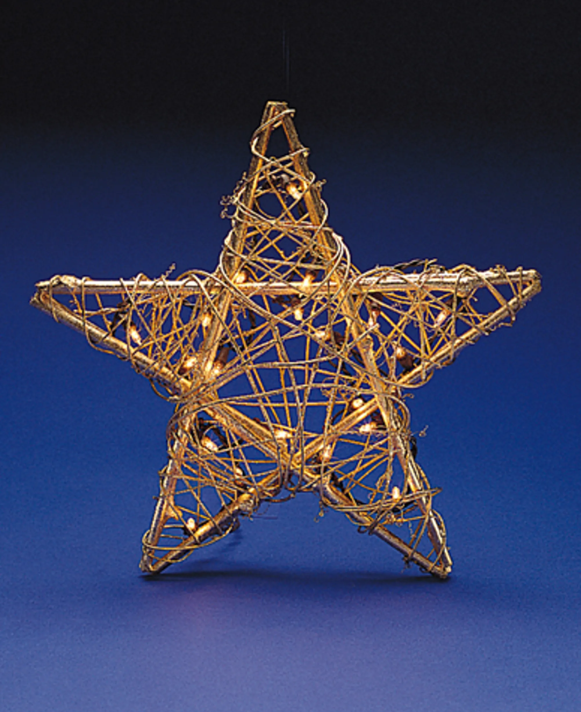 KSA Stars-Huge Lighted Indoor Gold Rattan Star Christmas Hanging Decoration