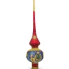 BESTPYSANKY Angels-Jesus, Mary And Joseph Nativity On Red Glass Christmas Tree Topper 11 Inches