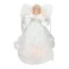 Kurt Adler Angels- 12" Divine Ivory Lighted Angel Christmas Tree Topper - Clear Lights