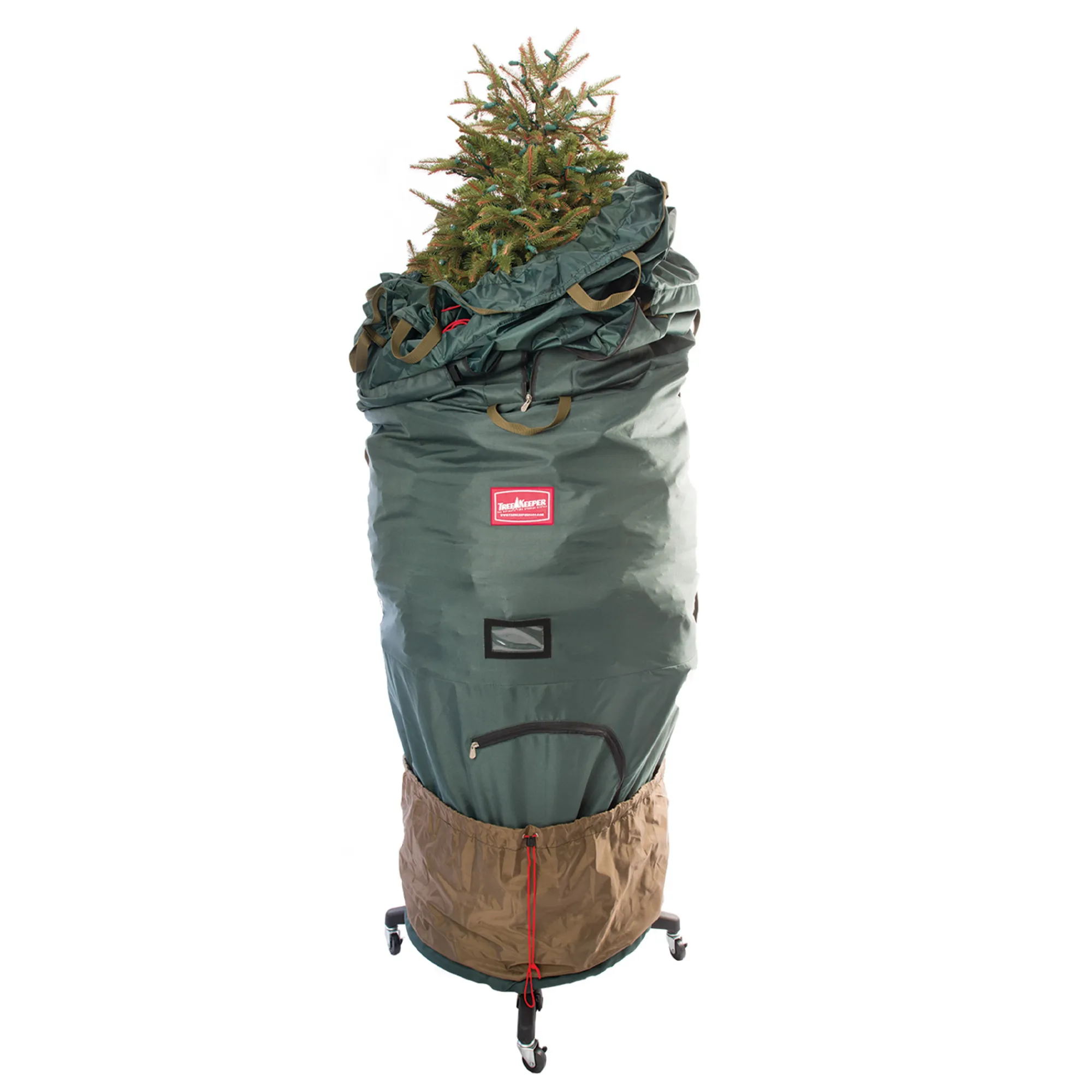 Northlight Tree Storage-Large Adjustable Upright Christmas Tree Protective Storage Bag W/ 2 Way Rolling - Hold Up To 9' Trees
