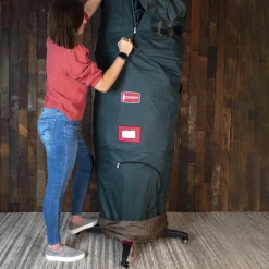 Northlight Tree Storage-Large Adjustable Upright Christmas Tree Protective Storage Bag W/ 2 Way Rolling - Hold Up To 9' Trees