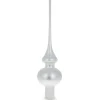 BESTPYSANKY Finials-Matte Solid White Glass Christmas Tree Topper 11 Inches
